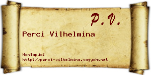 Perci Vilhelmina névjegykártya